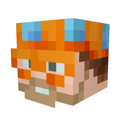 simioid Minecraft avatar head, 3D render