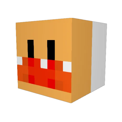simiruze Minecraft avatar head, 3D render