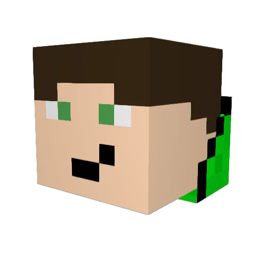 simj05 Minecraft avatar head, 3D render