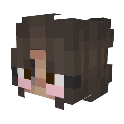 simlien Minecraft avatar head, 3D render