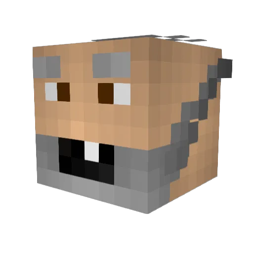 simmetheking Minecraft avatar head, 3D render