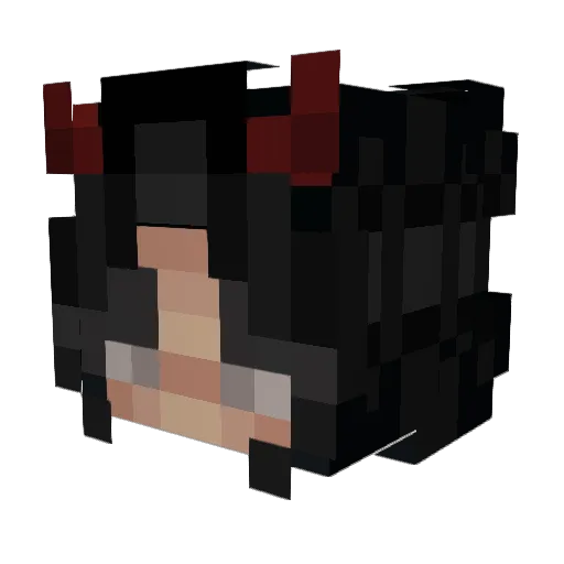 simmilk Minecraft avatar head, 3D render