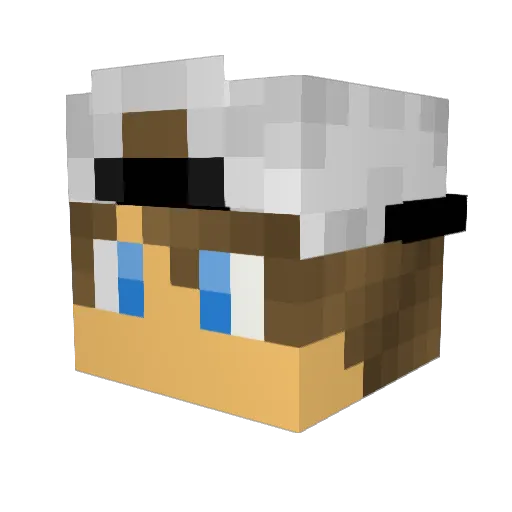 simmoller Minecraft avatar head, 3D render