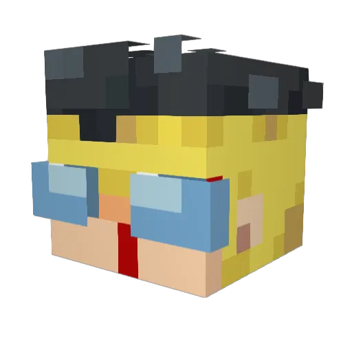simmyyyyyyyy Minecraft avatar head, 3D render
