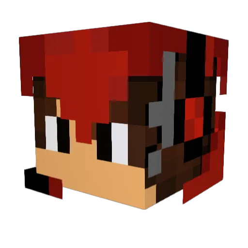 simoalfa Minecraft avatar head, 3D render