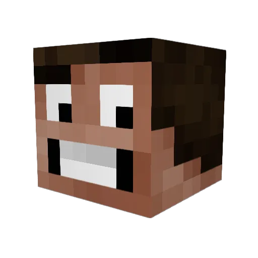 simonedva Minecraft avatar head, 3D render