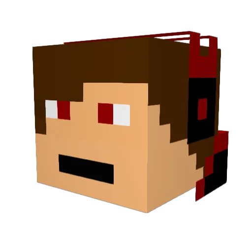 simonflou Minecraft avatar head, 3D render