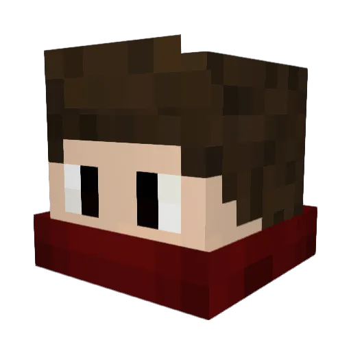 simonft Minecraft avatar head, 3D render