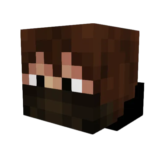 simongoku Minecraft avatar head, 3D render