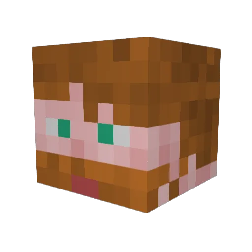 simonrk Minecraft avatar head, 3D render
