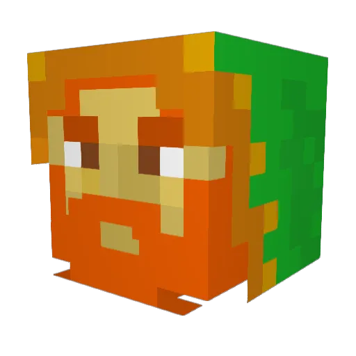 simons27 Minecraft avatar head, 3D render