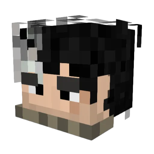 simotu Minecraft avatar head, 3D render