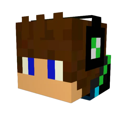simovid Minecraft avatar head, 3D render