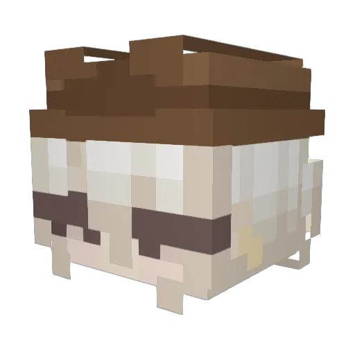 simp4id Minecraft avatar head, 3D render