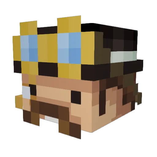 simpal123 Minecraft avatar head, 3D render