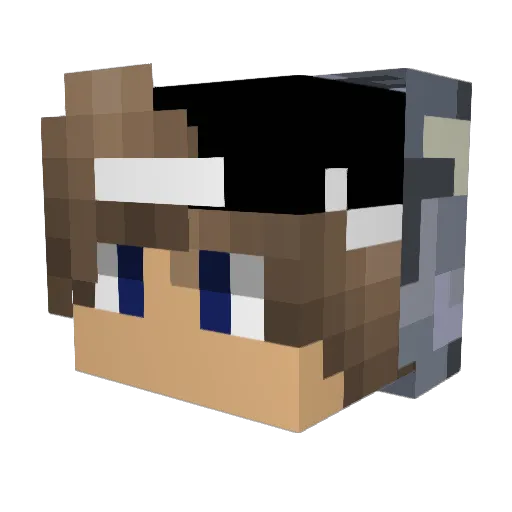 simpbros Minecraft avatar head, 3D render