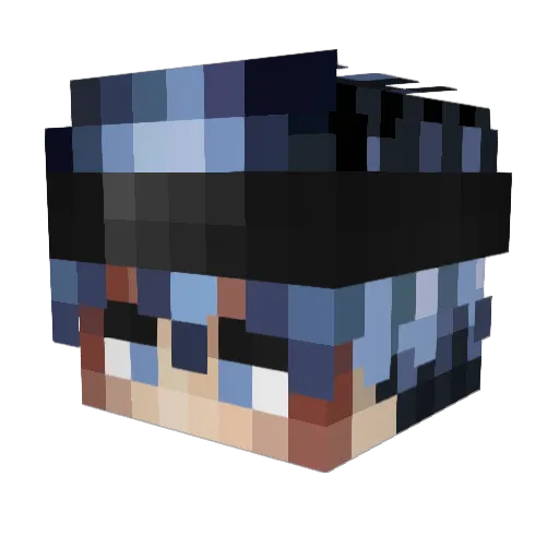 simpl_e Minecraft avatar head, 3D render