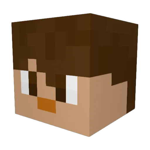 simpleHendrik Minecraft avatar head, 3D render