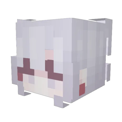 simple_weekend Minecraft avatar head, 3D render