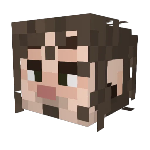 simplesamii Minecraft avatar head, 3D render