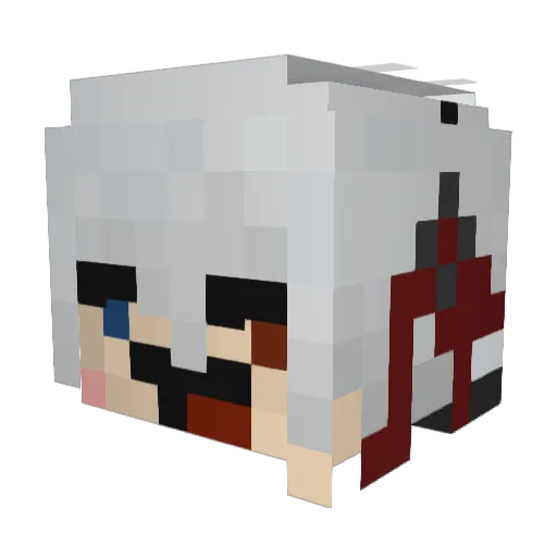 simpleton_tw Minecraft avatar head, 3D render
