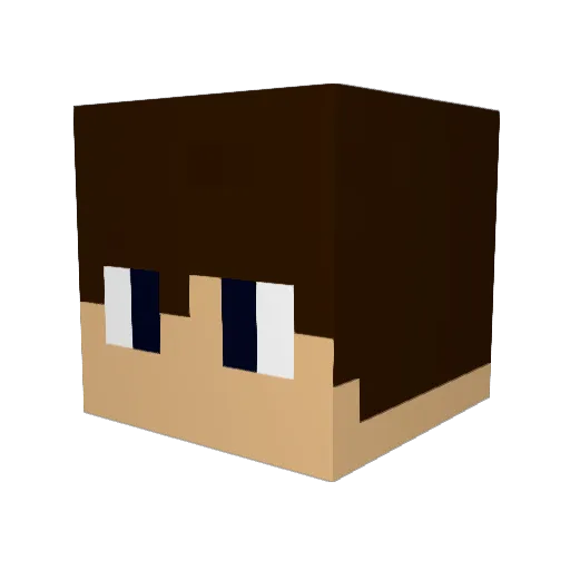 simply_2white Minecraft avatar head, 3D render