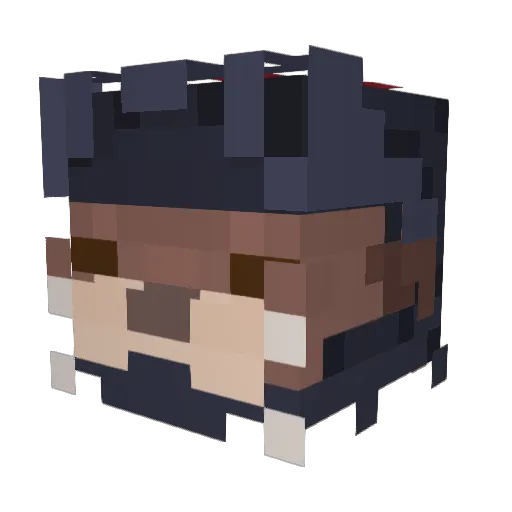 simply_sernik Minecraft avatar head, 3D render