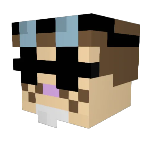 simplykoke Minecraft avatar head, 3D render