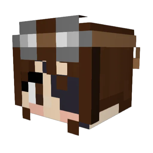 simplykol Minecraft avatar head, 3D render