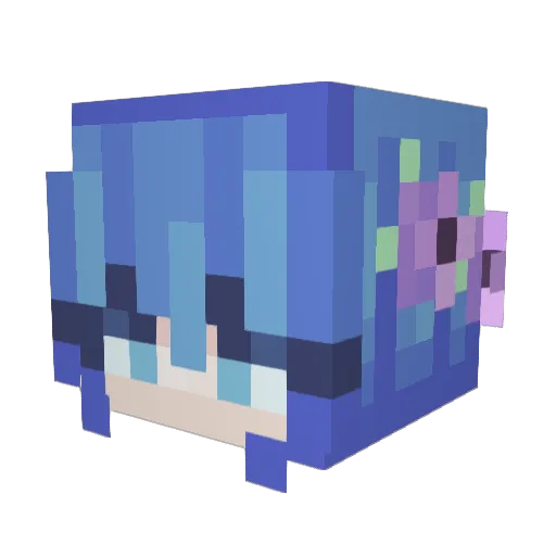 simplyvy Minecraft avatar head, 3D render