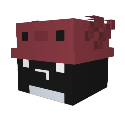 simplywaves Minecraft avatar head, 3D render