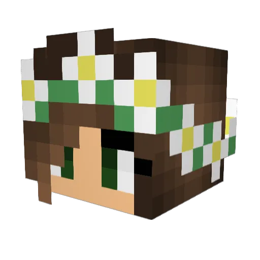 simplyyjulia Minecraft avatar head, 3D render