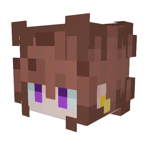 simplyysaturn Minecraft avatar head, 3D render