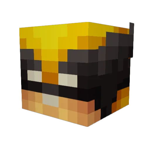 simpsonian Minecraft avatar head, 3D render
