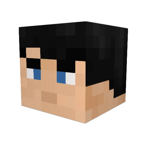 simptaro Minecraft avatar head, 3D render