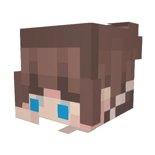 simsiHd Minecraft avatar head, 3D render