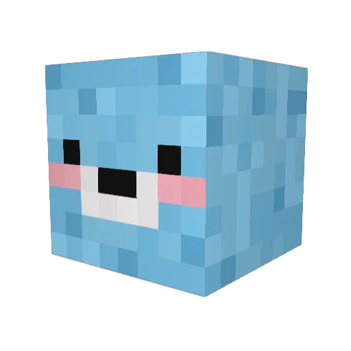 simsim_00 Minecraft avatar head, 3D render