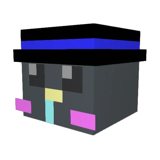simsimln Minecraft avatar head, 3D render