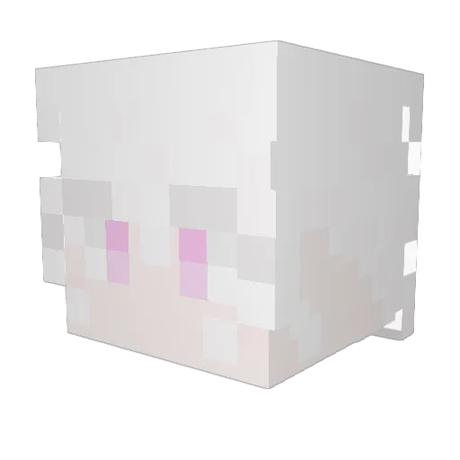 simtasu Minecraft avatar head, 3D render