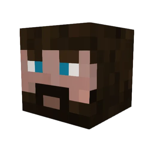 simtobi Minecraft avatar head, 3D render