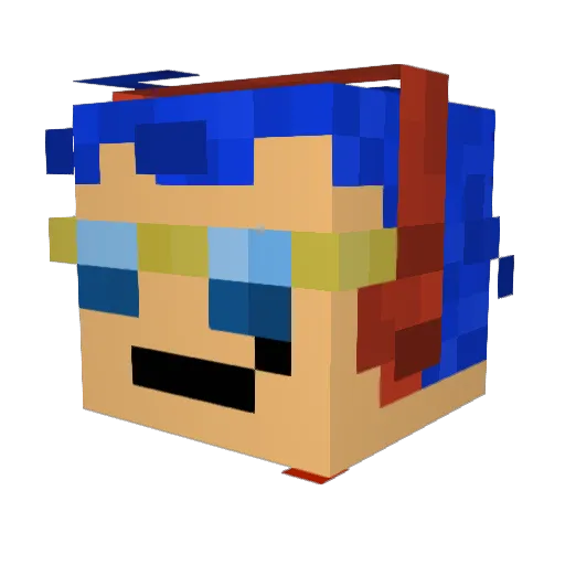 simus_epicgamer Minecraft avatar head, 3D render