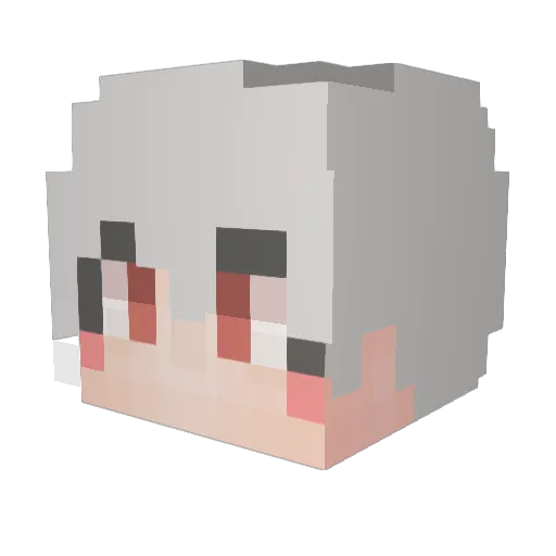 simusimuhae Minecraft avatar head, 3D render