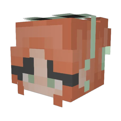simutsbabess Minecraft avatar head, 3D render