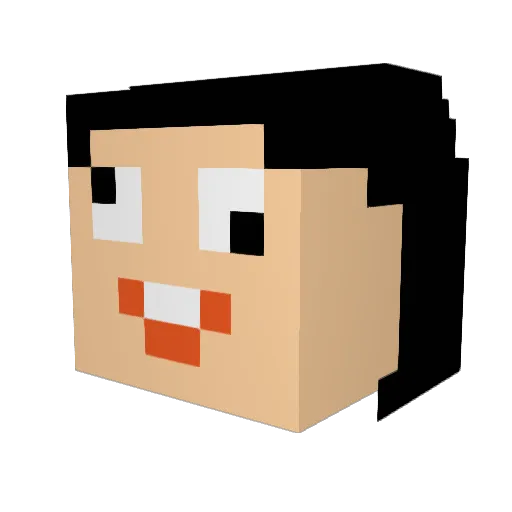 sin_i1l Minecraft avatar head, 3D render