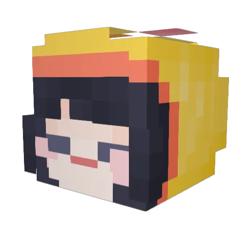 sin_u_1 Minecraft avatar head, 3D render