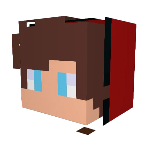 sinaniw Minecraft avatar head, 3D render