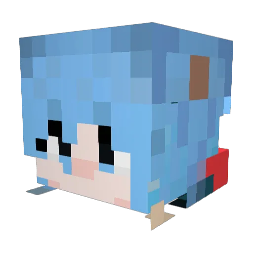 sinayaka Minecraft avatar head, 3D render