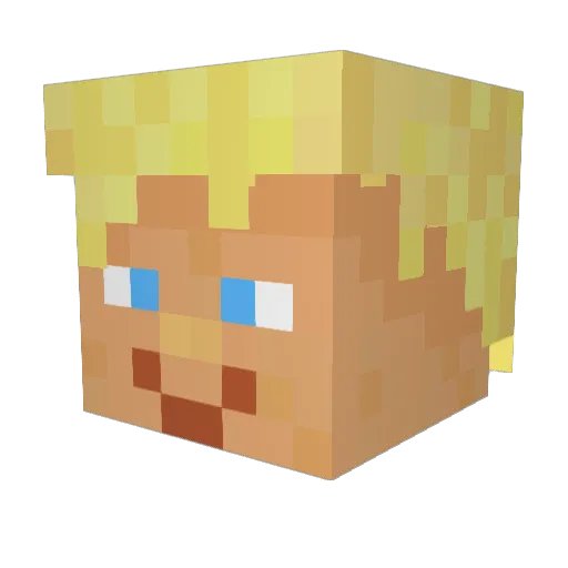 sinbil Minecraft avatar head, 3D render