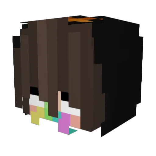 sindurele Minecraft avatar head, 3D render