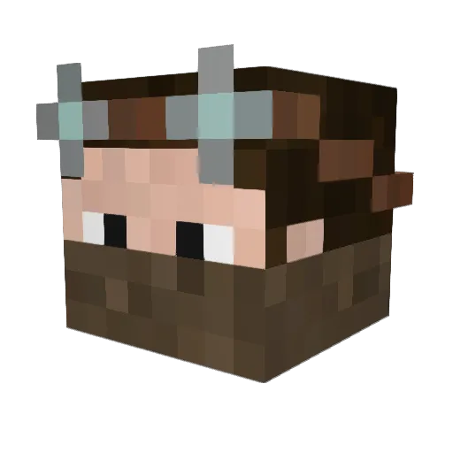 sinetez Minecraft avatar head, 3D render